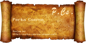 Perka Cserne névjegykártya